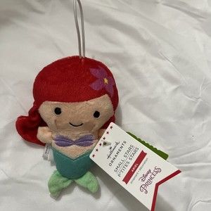 Hallmark Disney Princess Small Stars Plush Mini Ornament Ariel 4.5" Tall NWT